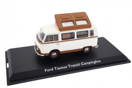 Schuco Ford Taunus Transit FK 1000 Camper Westfalia Dormobile 1961 - Portofino White/Saddle Brown
