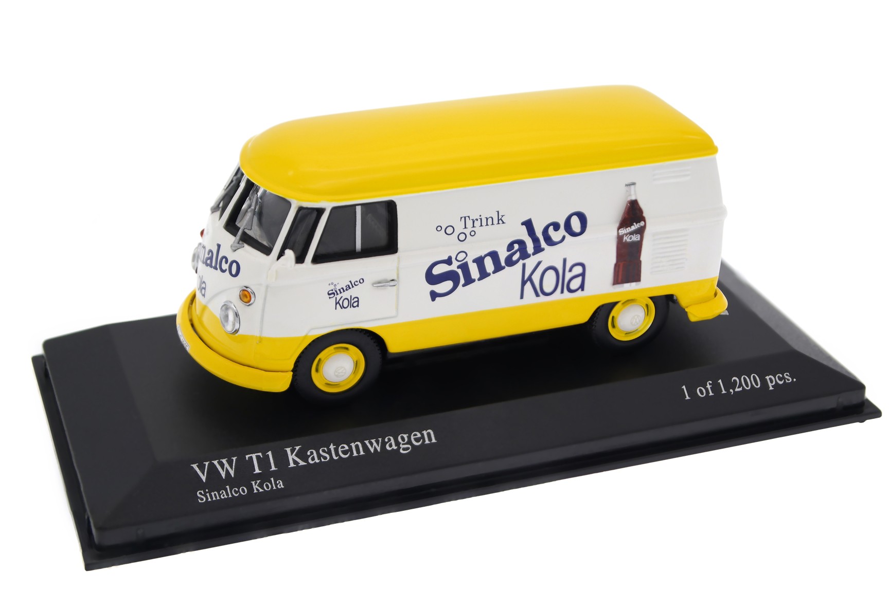 A collectible scale model VW T1 Transporter from Minichamps