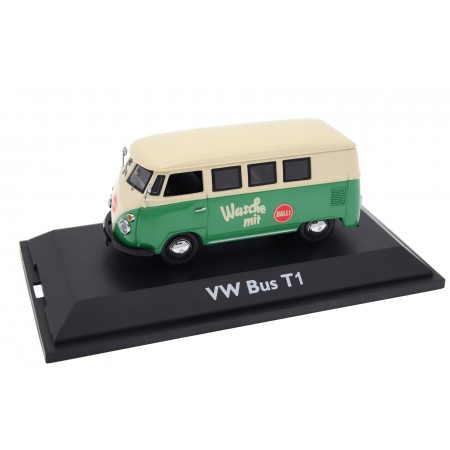 Schuco Volkswagen T1b Kombi Dalli Vollwaschmittel 1963 - Emerald Green/Cream Beige