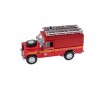 Cararama Land Rover Series III 109 Hardtop Fire & Rescue Service 1978 - Post Office Red