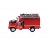 Cararama Land Rover Series III 109 Hardtop Fire & Rescue Service 1978 - Post Office Red