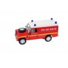 Cararama Land Rover Series III 109 Hardtop Fire & Rescue Support Unit 1982 - Post Office Red