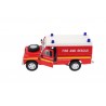 Cararama Land Rover Series III 109 Hardtop Fire & Rescue Support Unit 1982 - Post Office Red