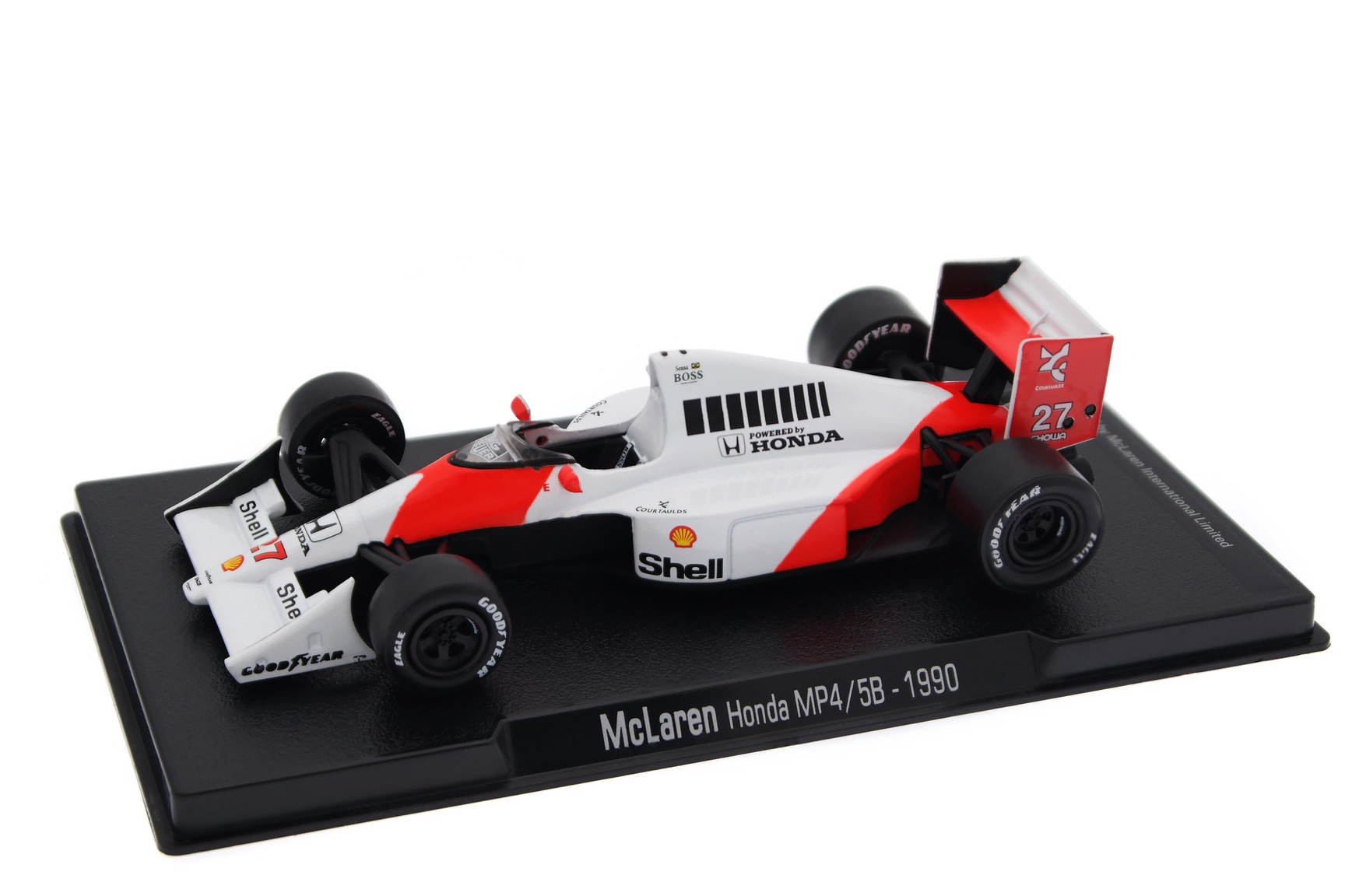 A collectible scale model 1/43 McLaren MP4/5B from Altaya F1