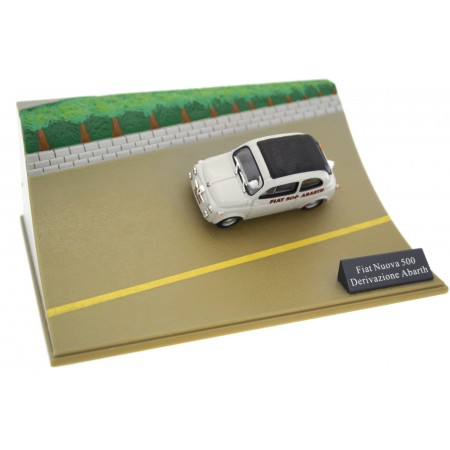 Hachette Fiat Nuova 500 N Trasformabile Derivazione Abarth "7 Giorni Record di Monza" 1958 - Grigio Chiaro