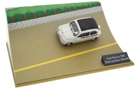 Hachette Fiat Nuova 500 N Trasformabile Derivazione Abarth "7 Giorni Record di Monza" 1958 - Grigio Chiaro