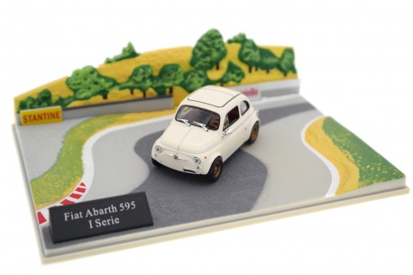 Hachette Fiat Abarth 595 I Serie Tetto Rigido "Circuito del Mugello" 1963 - Bianco Latte