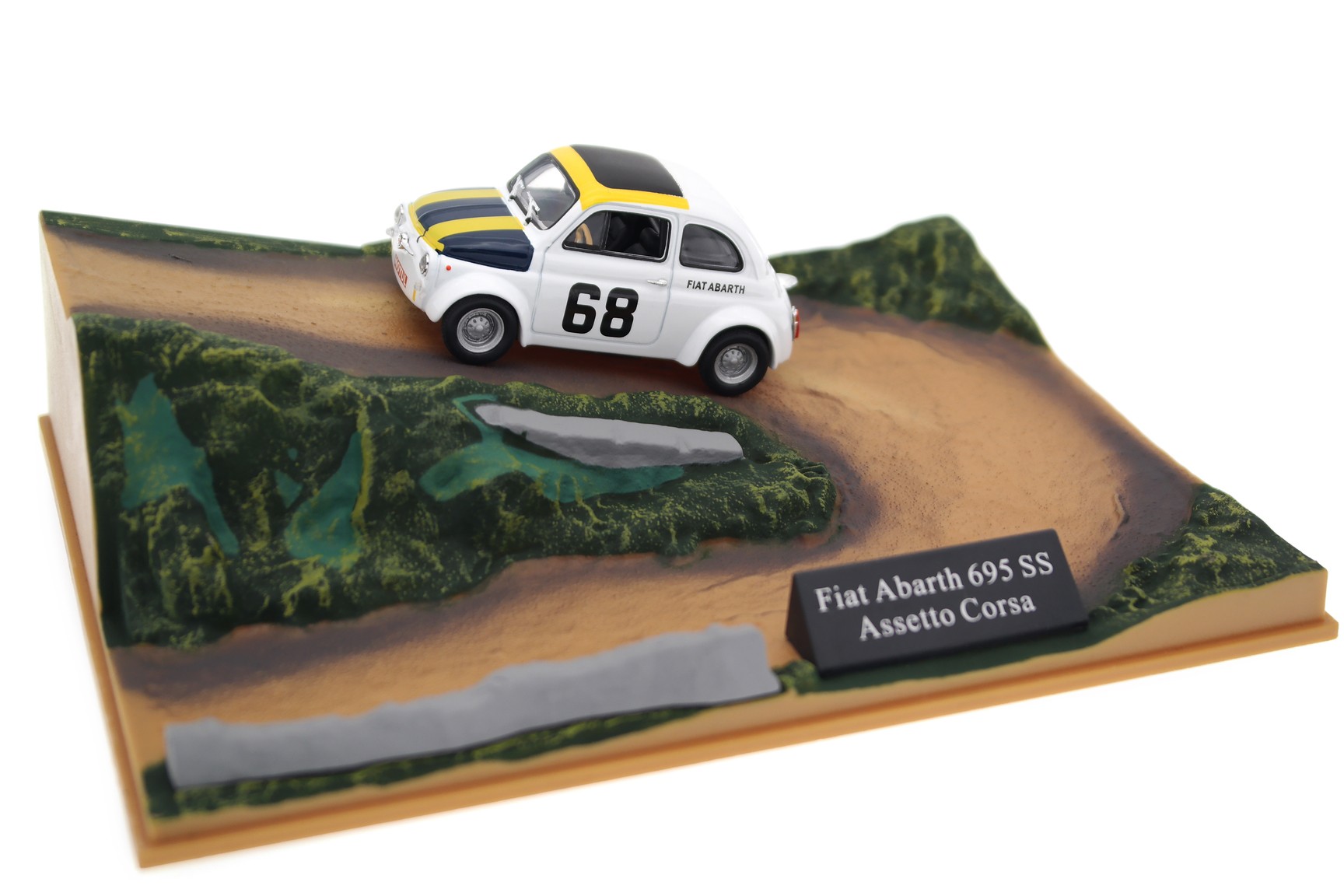 A collectible scale model 1/43 Fiat Abarth 695 SS from Altaya
