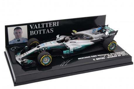 Minichamps Mercedes AMG F1 W08 EQ Power+ #77 "Mercedes AMG Petronas F1 Team" Spanish Grand Prix Formula 1 2017 - Valtteri Bottas