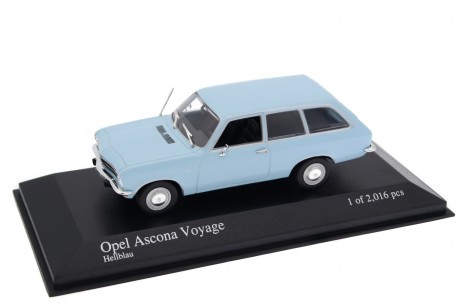 Minichamps Opel Ascona A Voyage 1.6 S 1970 - Lago Blue