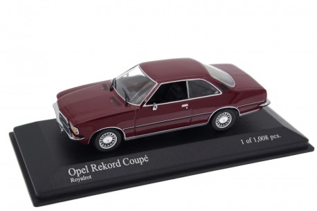 Minichamps Opel Rekord D Coupé 1900 1975 - Royal Red