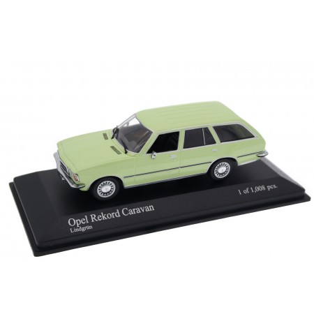 Minichamps Opel Rekord D Caravan 1900 1975 - Linden Green