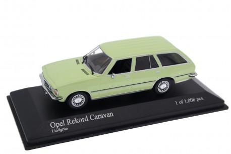 Minichamps Opel Rekord D Caravan 1900 1975 - Linden Green