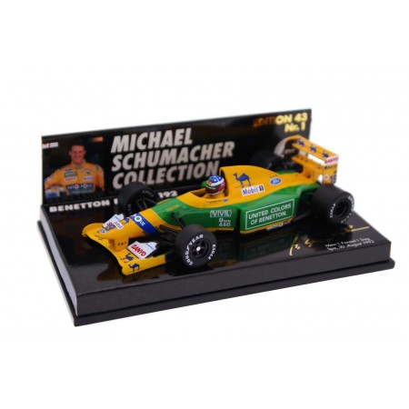 1/43 Minichamps 510430000 Benetton B192 #19 "Camel Benetton Ford" Winner Belgian Grand Prix Formula 1 1992 - Michael Schumacher