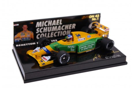 1/43 Minichamps 510430000 Benetton B192 #19 "Camel Benetton Ford" Winner Belgian Grand Prix Formula 1 1992 - Michael Schumacher