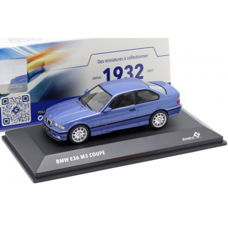1/43 Solido S4315202 BMW M3 Coupé E36 1994 - Estoril Blue Metallic