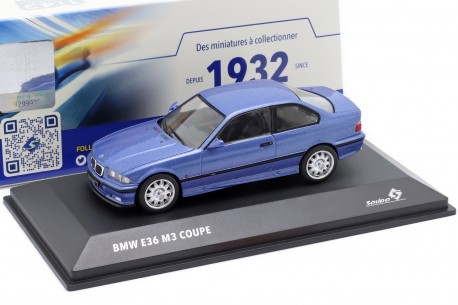 1/43 Solido S4315202 BMW M3 Coupé E36 1994 - Estoril Blue Metallic