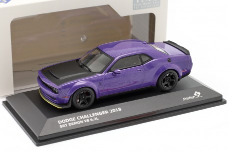 1/43 Solido S4310302 Dodge Challenger SRT Demon LA 2018 - Plum Crazy/Satin Black