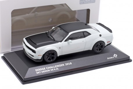 1/43 Solido S4310303 Dodge Challenger SRT Demon LA 2018 - White Knuckle/Satin Black