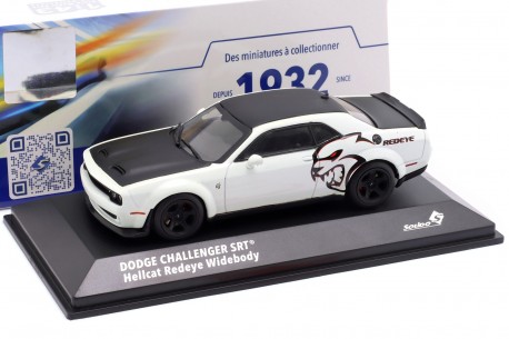 1/43 Solido S4310309 Dodge Challenger SRT Hellcat Redeye Widebody LA 2019 - White Knuckle/Satin Black