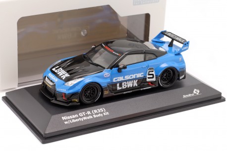 1/43 Solido S4311202 Nissan GT-R R35 LB-Silhouette Works GT 35GT-RR #5 Calsonic 2022 - Candy Blue/Jet Black