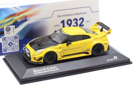 1/43 Solido S4311206 Nissan GT-R R35 LB-Silhouette Works GT 35GT-RR 2022 - Lightning Yellow/Jet Black