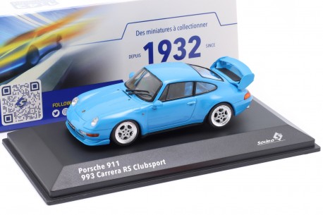 1/43 Solido S4313801 Porsche 911 Carrera RS Clubsport 993 1995 - Riviera Blue
