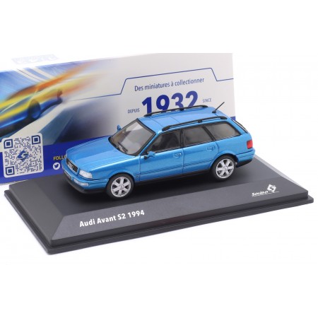 1/43 Solido S4314506 Audi S2 Avant B4 1994 - Kingfisher Blue Metallic