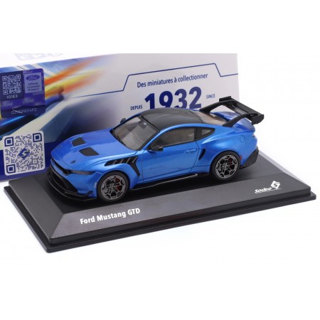 1/43 Solido S4318301 Ford Mustang GTD S650 2025 - Indulgent Blue