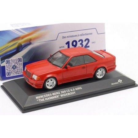 1/43 Solido S4318902 Mercedes-Benz 300 CE 6.0 AMG The Hammer Widebody C124 1988 - Signal Red
