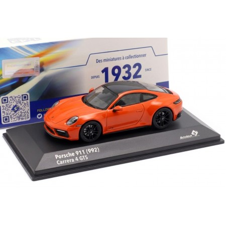 1/43 Solido S4317601 Porsche 911 Carrera 4 GTS 992 2023 - Gulf Orange