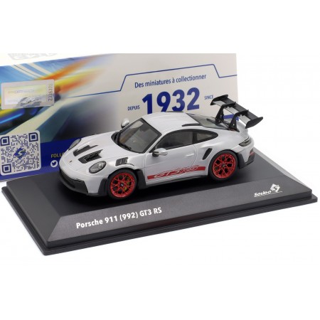 1/43 Solido S4314802 Porsche 911 GT3 RS Weissach Package 992 2023 - Ice Grey Metallic/Pyro Red