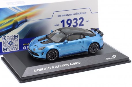 1/43 Solido S4317201 Alpine A110 R Fernando Alonso Edition 2023 - Racing Matte Blue