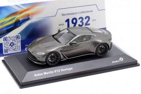 1/43 Solido S4314102 Aston Martin V12 Vantage Coupé Wing Delete Spec AM6 2023 - Cumberland Grey