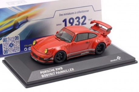 1/43 Solido S4318502 Porsche 911 RWB Bodykit Painkiller 930 2015 - Cherry Red Metallic