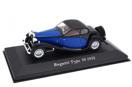 1/43 Altaya DC1560 Bugatti Type 50T Coupé Profilée 1932 - Bugatti French Blue/Black, Voitures Classiques #35