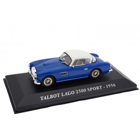 1/43 Altaya DC1563 Talbot-Lago T14 LS 2500 Sport Coupé 1956 - Iris Blue/Mont Blanc White, Voitures Françaises d'Autrefois #74