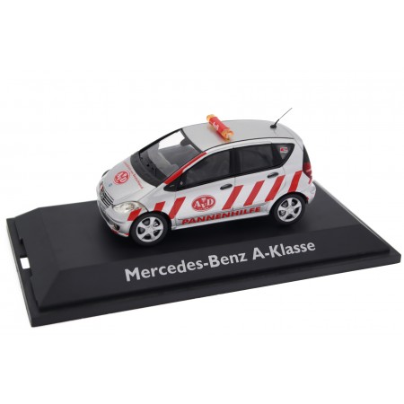 1/43 Schuco 04493 Mercedes-Benz A-Class Avantgarde AvD Pannenhilfe W169 2004 - Iridium Silver Metallic