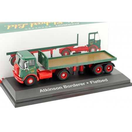 1/76 Atlas 4649103 Atkinson Borderer 4x2 Flatbed Semi-Trailer Eddie Stobart 1974 - Green/Red, Eddie Stobart Collection #3