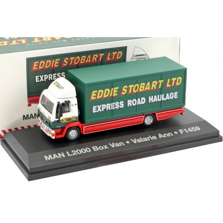 1/76 Atlas 4649118 MAN L2000 4x2 Box Van Eddie Stobart Valarie Ann F1459 1998 - White/Green/Red, Eddie Stobart Collection #18
