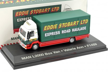 1/76 Atlas 4649118 MAN L2000 4x2 Box Van Eddie Stobart Valarie Ann F1459 1998 - White/Green/Red, Eddie Stobart Collection #18