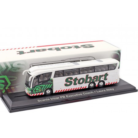 1/76 Atlas 4649114 Scania Irizar PB Executive Coach Eddie Stobart Laura Abby 2007 - White/Green, Eddie Stobart Collection #14