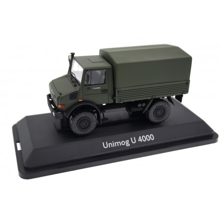 Коллекционная масштабная модель 1/43 NZG Mercedes-Benz Unimog U 4000 Bundeswehr 437.425 2002 - Olive Green, B66000490