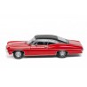 Collectible scale model 1/43 DeAgostini Chevrolet Impala SS 427 Hardtop Coupe 1968 - Matador Red with Black Vinyl Roof, American