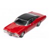 Collectible scale model 1/43 DeAgostini Chevrolet Impala SS 427 Hardtop Coupe 1968 - Matador Red with Black Vinyl Roof, American