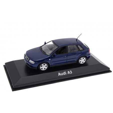 Collectible scale model 1/43 Minichamps Audi A3 5-door 1.9 TDI Ambition 8L Facelift 2000 - Santorin Blue Pearl Effect, 200000006