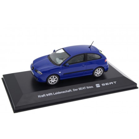 Collectible scale model 1/43 IXO Seat Ibiza III TDI 6L 2002 - Azul Swing, DC1574