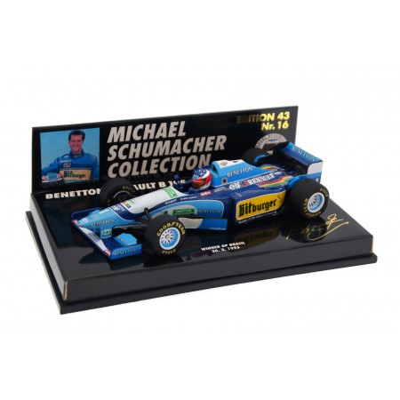Collectible scale model 1/43 Minichamps Benetton B195 #1 "Mild Seven Benetton Renault" Winner Brazilian GP World Champion Formul