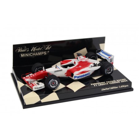 Collectible scale model 1/43 Minichamps Toyota TF104 "Panasonic Toyota Racing" Formula 1 2004 - Launch Version, 400040186