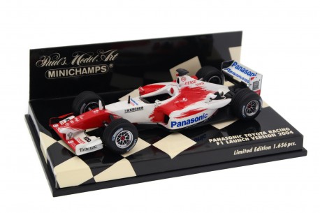 Collectible scale model 1/43 Minichamps Toyota TF104 "Panasonic Toyota Racing" Formula 1 2004 - Launch Version, 400040186
